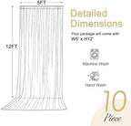 50x12ft Purple Backdrop Curtains for Baby Shower Parties Wrinkle Free Fabric Backdrop Curtain Wedding Photo Drapes Backdrop for Birthday Party Bridal Shower Photography Back Drop 10 Panels 5x12FT - Image 6