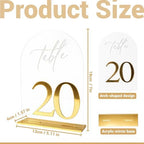 Wedding Table Numbers 1-10, 5.5" x 7" Acrylic Reception Signs with Stands - Image 3