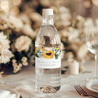 Personalized Water Bottle Labels with Choice of 30 Flower Styles - Choose Font and Pre-Made Phrases or Design Custom Text - LABELS ONLY (029 Sunflowers, 2 inch (8.5x2")) - Image 2