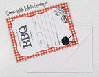 Pack of 30 Baby Shower Invites, BBQ Party Invitations, Fill in Blank Invitations with Envelopes 5 x 7 inches - Image 6