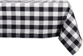 DII Buffalo Check Collection, Classic Farmhouse Tablecloth, Tablecloth, 60x120, Black & White by DII