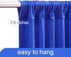 20ft x 10ft Royal Blue Backdrop Curtain for Parties Blue Wrinkle Free Backdrop Drapes Panels for Baby Shower Birthday Party Wedding Photo Photography Polyester Fabric Background Decoration - Image 7