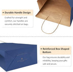 BagDream Small Gift Bags with Handles 5.25x3x8 Inch Navy Blue 100 Pack Bulk - Image 4