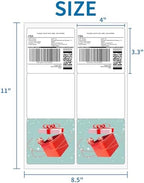 [2000 Sheets 12000 Labels] Shipping Labels 3 1/3"x4" Printable White 6 up Labels for Laser/Inkjet Printers, Mailing FBA Address Label Sticker Paper - Permanent Adhesive Label Blank - Image 2