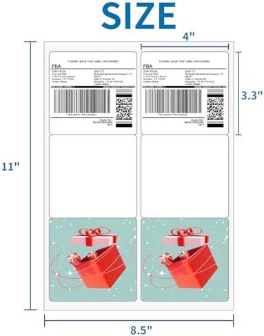 [2000 Sheets 12000 Labels] Shipping Labels 3 1/3"x4" Printable White 6 up Labels for Laser/Inkjet Printers, Mailing FBA Address Label Sticker Paper - Permanent Adhesive Label Blank - Image 2