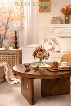 WELL KNOWN Silk Rose Coffee Brown Artificial Flowers Arrangements with Vase - Image 2