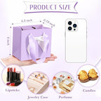 Kolldenn 50 Pcs Small Purple Gift Bags Bulk with Bow Ribbon Handles - Image 5