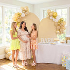 2 Set Wedding Arch Cover, Champagne Ripple & Solid Stretchy Backdrop Cover - Image 5