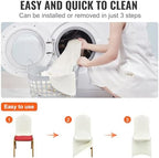 VEVOR Stretch Spandex Folding Chair Covers, Universal Fitted Chair Cover, Removable Washable Protective Slipcovers, for Wedding, Holiday, Banquet, Party, Celebration, Dining, 100PCS (Ivory/Beige) - Image 4