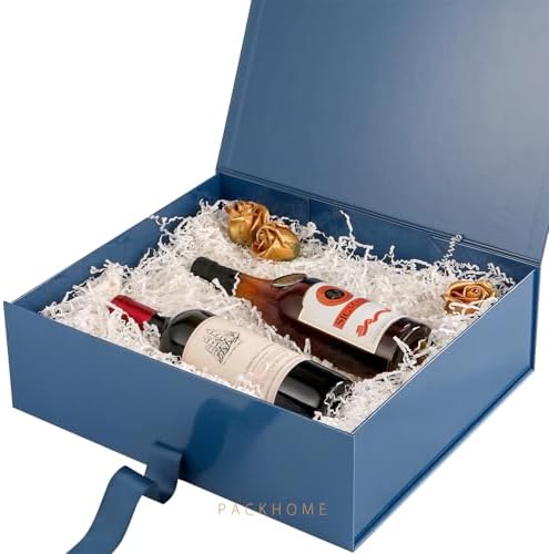 PACKHOME Extra Large Blue Gift Boxes Ribbon Magnetic Lids 17x14.5x5.5in - Image 3