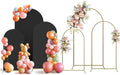 Arch Backdrop Stand and Cover Set, 3 Metal Balloon Arch Backdrop 7.2ft 6.6ft 6ft, Gold Arched Stand Frame for Wedding, Parties,Birthday, Backdrop Decorations (Black,7.2ft+6.6ft+6ft) by Holldoor