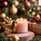 Danmu 3 oz Pink Glass Candle Jars with Gold Lids 24 Pack - Image 5