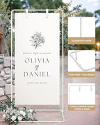 White 2Pack Wedding Welcome Sign Stand White Easel Stand for Sign Poster - Image 5