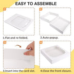Moretoes 45pcs Pie Boxes 10 Inch, Auto-Popup Bakery Boxes with Window, - Image 4
