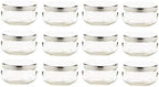 Nakpunar 12 pcs 3.3 oz Glass Tureen Jars with Silver Lids -100ml by Nakpunar