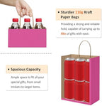 BagDream Medium Gift Bags with Handles 8x4.25x10.5 Inch Pink 100 Pack Bulk - Image 3