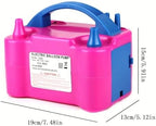 Balloon Pump Electric, Portable Automatic Dual Nozzle Inflator 600W with Tying Tools for Birthday Gender Reveal Baby Shower Balloons Party Decorations - Image 7