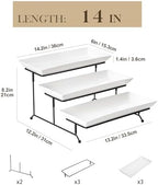 MALACASA 3 Tier Serving Trays, White Porcelain Serving Platters, 14 Inch - Image 2