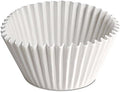 Hoffmaster 610070 2-1/4 Inch Bottom Width by 1-7/8 Inch Wall Height 6 Inch White Fluted Paper Bake Cup 500-Pack (Case of 20) by Hoffmaster