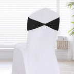 Black Chair Sashes Bows 60Pcs Spandex Chair Sashes Elastic Chair Cover Bands Ties Without Buckle for Wedding Birthday Party Ceremoney Events Decoration - Image 7