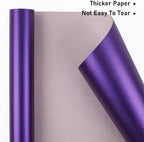 NESCCI Deep Purple Matte Wrapping Paper,Gift Wrapping Paper-3 Roll - Image 3
