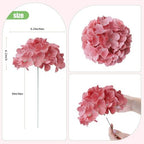AVIVIHO 105PCS Dusty Rose Fake Flowers Hydrangea Artificial Flowers Bulk (Not Squished, No Steaming Need) Silk Flowers with Stems for Wedding Decor,Home,Baby Shower,Table Centerpieces Decoration - Image 4