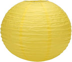 Chinese Japanese 16" Lemon Yellow Paper Lanterns Large Paper Lanterns 16-Inch 5 Packs (Yellow, 16 inch) - Image 2
