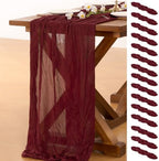 15 Pack Cheesecloth Table Runner Fall Boho Gauze Wedding Party Home Decor by Socomi