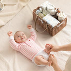 HBlife Baby Diaper Caddy, Paper Rope Storage Baskets Nursery Bin with Removable Divider, Portable Car Organizer for Diapers, Baby Shower Gifts, Newborn Essentials Must Haves - Image 6
