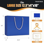 YACEYACE Blue Gift Bags with Bow 20Pack of Blue Gift Bag with Tissue Paper - Image 3