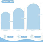 6.6FT Blue Arch Backdrop Cover - Polyester Fitted Wedding Arch Stand Covers Round Top Chiara Arch Backdrop Cover for Birthday Party Banquet Photo Background Decoration - Image 4
