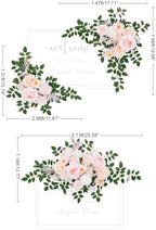 2pcs Champagne & Pink Deluxe Welcome Sign Artificial Flowers Wedding Backdrop Garland Hanging Floral Arrangements for Ceremony Reception Entryway Board Sweetheart Table - Image 3