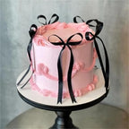 400 PCS Satin Bow Cake Toppers Birthday Bowknot Ribbon Decorations - Image 4