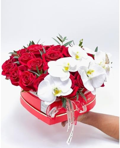 UNIKPACKAGING Set of 3, Heart Shaped Flower/Gift Boxes (Red) - Image 3