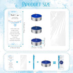 Spakon 60 Sets Baby Shower Favors for Guests Include Unscented Tealight Candles Multicolor Ballpoint Pen Thank You Card OPP Bags Gender Reveal Gifts for Baby Shower Game Prizes(Blue,Boy) - Image 3