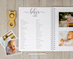 Personalized Baby Journal - Hardcover First Year Album Customized with Baby’s Name & Initial - Prompted Baby Memory Book (Purple & Blue Wreath Initial) - Image 5