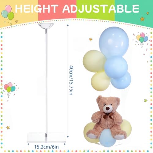 Mifoci 15.75 Inch 8 Pack Clear Acrylic Balloon Stands for Table - Image 2