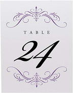 Classic Flourish Table Numbers, Purple, 1-125 - Image 4