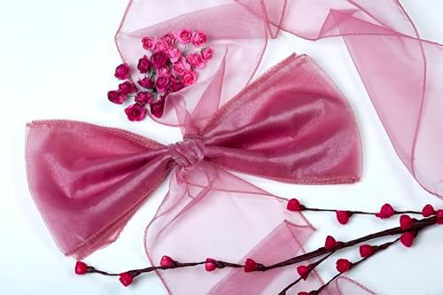 MDS Pack of 75 Organza Chair Sashes for Wedding & Event Décor – Dusty Pink - Image 5