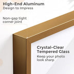 20x24 Metal Picture Frame, Aluminum Poster Frame with Real Glass, Bronze - Image 5