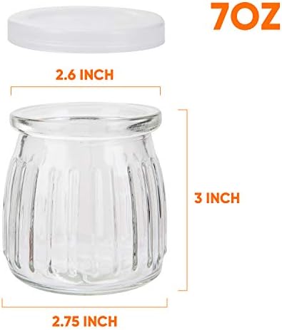 7 oz Glass Yogurt Jars With Lids, Small Pudding Jars, 30 Pack - Image 2