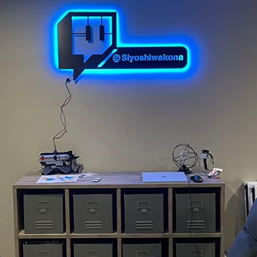 Personalize Username Twitch Led Sign Wall Art Decor - Glow in the dark Wall Art - Live Stream Room Decor - LED Decoration - Custom Sign Gift - Image 4