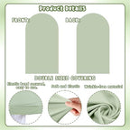 2PCS Arch Backdrop Covers Pea Green Cream (7.2ft+6ft) , 2 Sided Spandex Fitted Arch Stand Covers Background for Wedding Baby Shower Birthday Bridal Shower Party Decorations(Only Covers) - Image 5