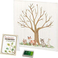 Lillian Rose Woodland Baby Shower Guest Book Alternative with Ink Pad, Cream, 11.75 x 11.75 x 0.375" by Lillian+Rose