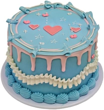 NICE PURCHASE Realistic Fake Birthday Cake Fake Food Bakery Shop Display Model Party Decoration Pro Cake Faux Replica Cake (6 inch wide & style A) by Nice+purchase
