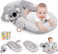 4 in 1 Tummy Time Mat with Educational Cards, Play Mat & Sitting Support for Newborn 0-12 Months, Infant Baby Sit Me Up Floor Seat, Sensory Skills Gifts, Koala by Unknown