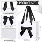 Kolldenn 50 Pcs Small Gift Favor Bags White Black - Image 2