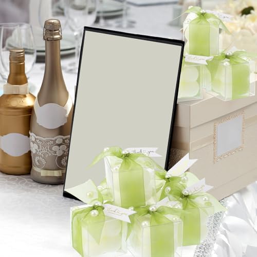 Nuanchu 30 Sets Bridal Shower Favors Sage Green 1.6" Mini Bubble Candles - Image 6