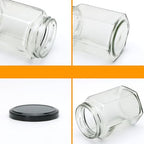 20 Pack 10 oz Honey Jars with Black Lids and Dippers - Image 3