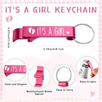 50 Sets Baby Shower Favors Shot Glasses Keychain Gifts, Gender, Pink - Image 3